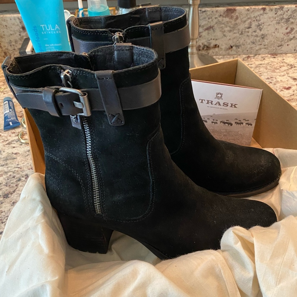Trask Madison Black Boots 8.5